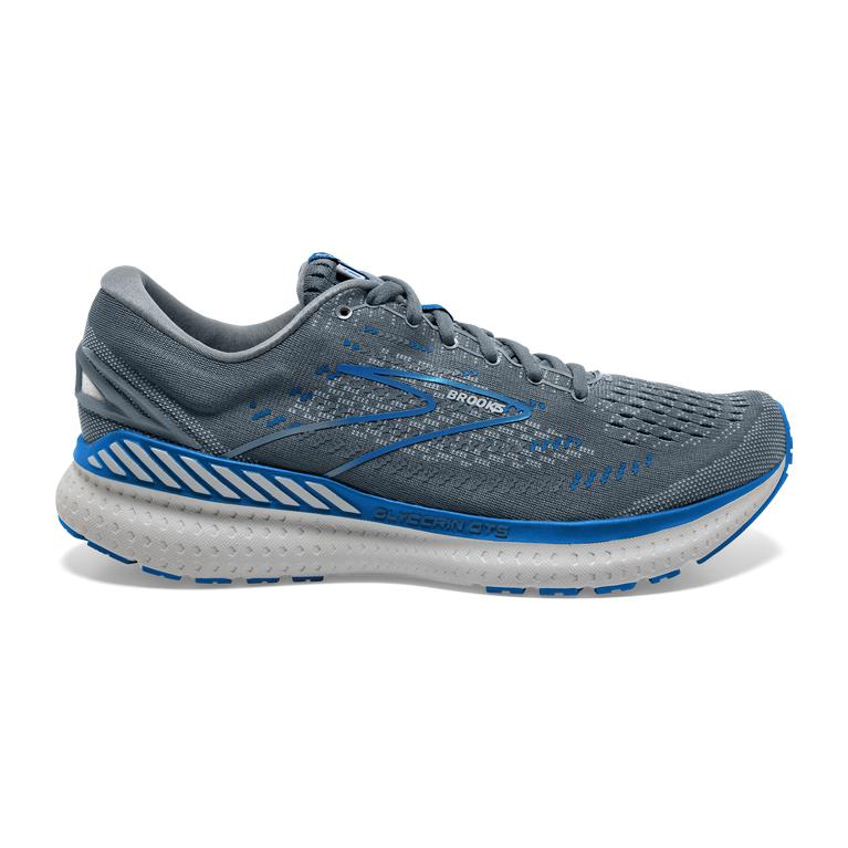 Brooks Men's Glycerin GTS 19 Max-Cushion Road Running Shoes - Quarry/Grey/Dark Blue (VLCS90275)